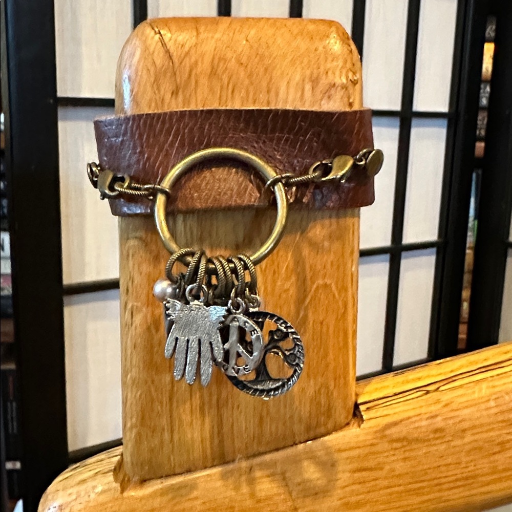 Lenny & Eva Leather Adjustable Charm Bracelet